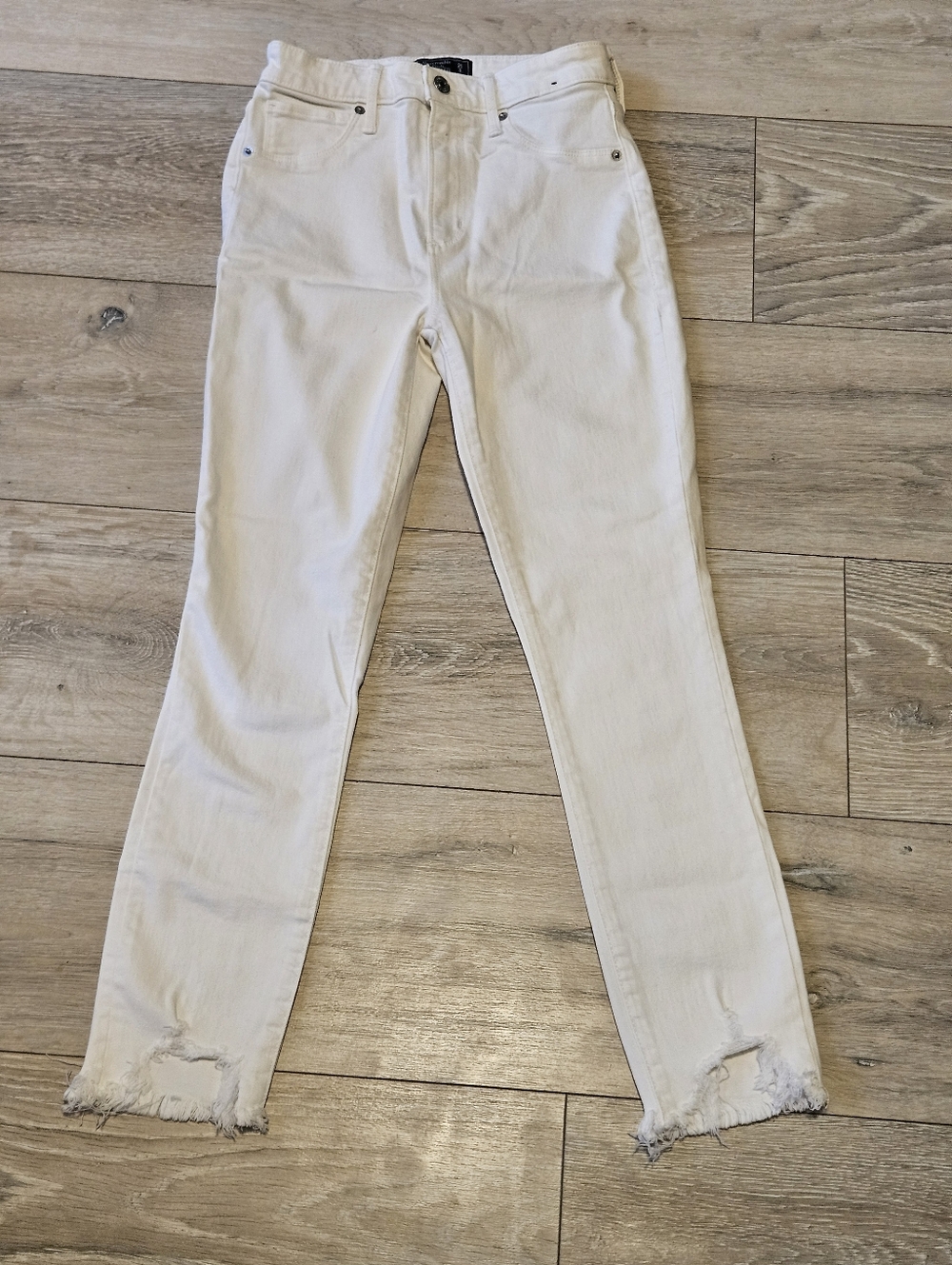 Abercrombie & Fitch Simone High-Rise Ankle White Skinny Jeans Women's 25